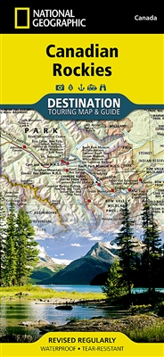 Canadian Rockies Destination Touring Map & Guide. The front side of the Canadian Rockies DestinationMap reveals a map of the Alberta-British Columbia border region in the range's southern half, which is home to the many beautiful and accessible parks for