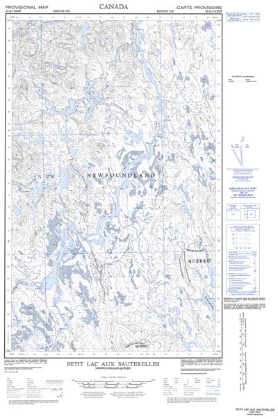 023A01W - PETIT LAC AUX SAUTERELLES - Topographic Map