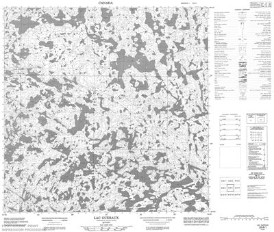 035B01 - LAC GUERAUX - Topographic Map