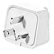 Grounded Adapter Plug for Australia and New Zealand. This electrical device allows you to connect a three-pin grounded plug to a two-pin electrical outlet in Australia, New Zealand, South Pacific Islands, and parts of China. The adapter is designed to be