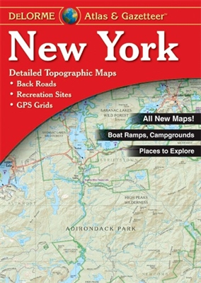 New York Travel Atlas and Gazetteer. Full-color topographic maps provide information on everything from cities and towns to historic sites, scenic drives, recreation areas, trailheads, boat ramps and prime fishing spots. Inset maps provided for major citi