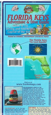 Florida Keys Dive & Guide Map - waterproof. This waterproof guide to the Diving and Snorkeling Capital of the World provides detailed information about wreck sites and reefs. The reverse includes insets of Key West, John Pennekamp Coral Reef State Park Ar