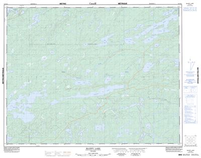 052K15 - BLUFFY LAKE - Topographic Map