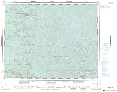 052M - CARROLL LAKE - Topographic Map