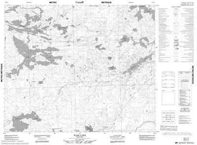 053E11 - WASS LAKE - Topographic Map