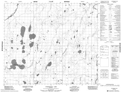 053K15 - ATIKAMAYKUS LAKE - Topographic Map