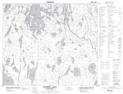 063L10 - HANSON LAKE - Topographic Map