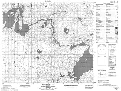 063O10 - WUSKWATIM LAKE - Topographic Map