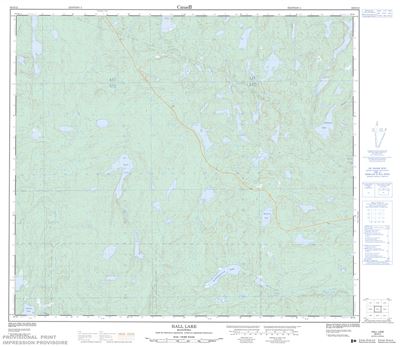 063O13 - HALL LAKE - Topographic Map