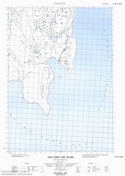 067B10W - JENNY LIND BAY - Topographic Map