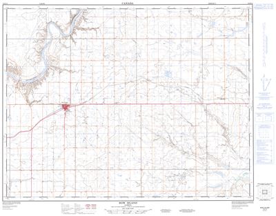 072E14 - BOW ISLAND - Topographic Map