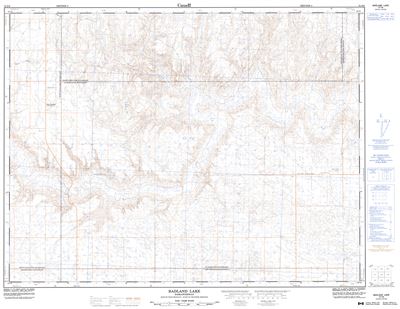 072F08 - BADLAND LAKE - Topographic Map