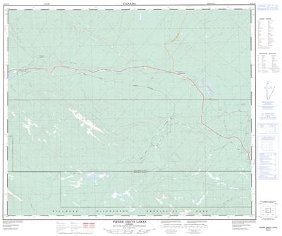 083E15 - PIERRE GREYS LAKES - Topographic Map