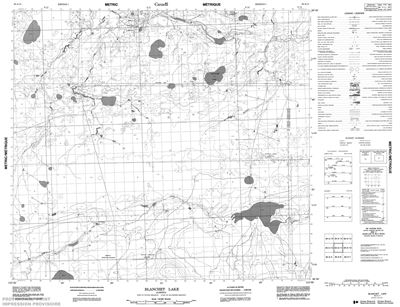 084A11 - BLANCHET LAKE - Topographic Map