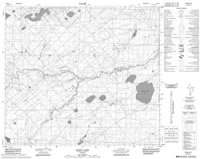 084B01 - GODIN LAKE - Topographic Map