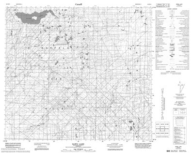 084B13 - SAWN LAKE - Topographic Map