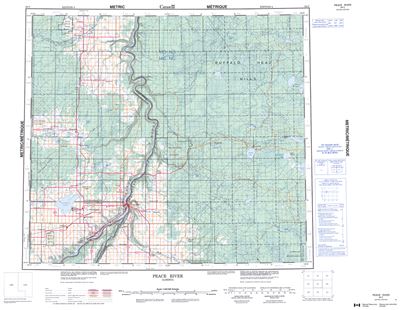084C - PEACE RIVER - Topographic Map