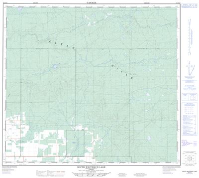 084D10 - SOUTH WHITEMUD LAKE - Topographic Map