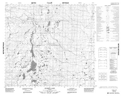 084G04 - RUSSELL LAKE - Topographic Map