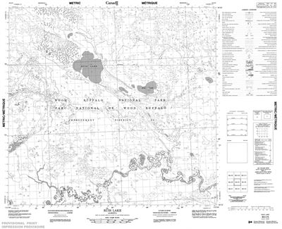 084I05 - RUIS LAKE - Topographic Map