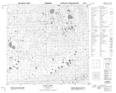 084M07 - ELSA LAKE - Topographic Map