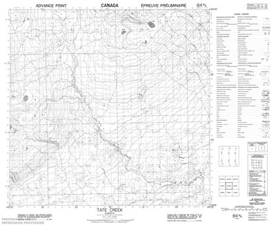 084M08 - TATE CREEK - Topographic Map
