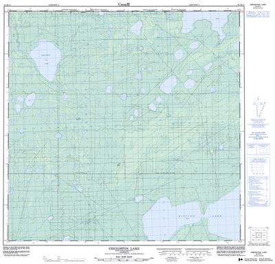 084M14 - CREIGHTON LAKE - Topographic Map