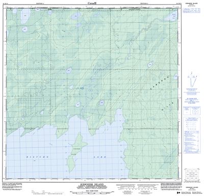 084M15 - KIRKNESS ISLAND - Topographic Map
