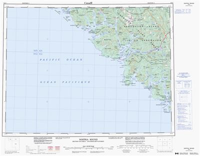 092E - NOOTKA SOUND - Topographic Map