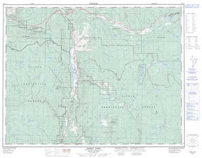 092I07 - MAMIT LAKE - Topographic Map