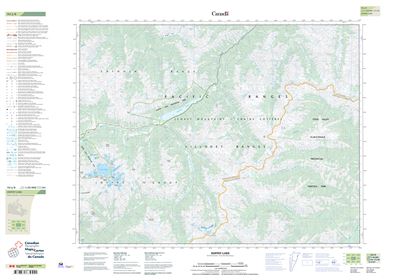 092J08 - DUFFEY LAKE - Topographic Map