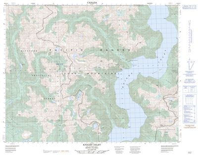 092K13 - KNIGHT INLET - Topographic Map