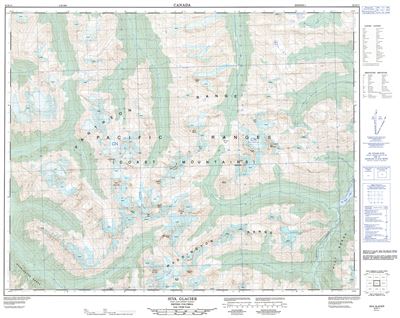 092N11 - SIVA GLACIER - Topographic Map