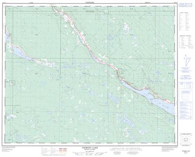 092P13 - CHIMNEY LAKE - Topographic Map