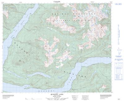 093A10 - QUESNEL LAKE - Topographic Map