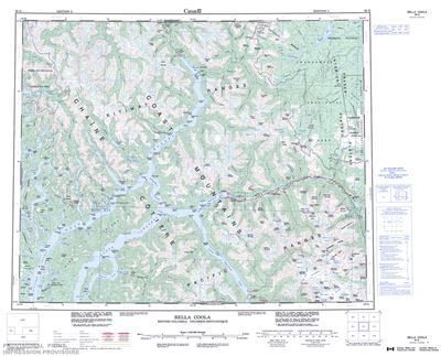 093D - BELLA COOLA - Topographic Map