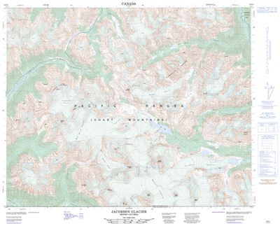 093D01 - JACOBSEN GLACIER - Topographic Map