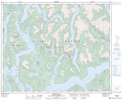 093D05 - OCEAN FALLS - Topographic Map