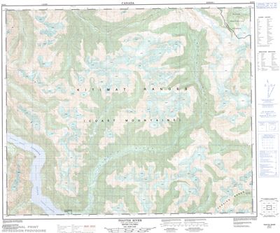 093E05 - TSAYTIS RIVER - Topographic Map