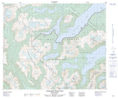093E06 - CHIKAMIN MOUNTAIN - Topographic Map