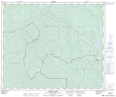 093G09 - PITONEY LAKE - Topographic Map