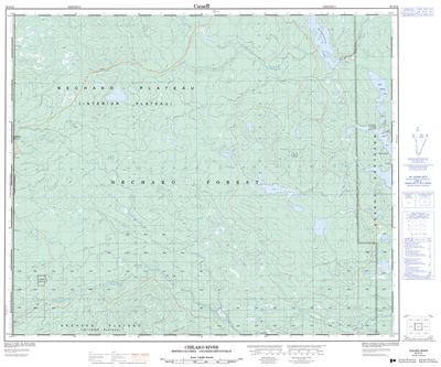 093G12 - CHILAKO RIVER - Topographic Map