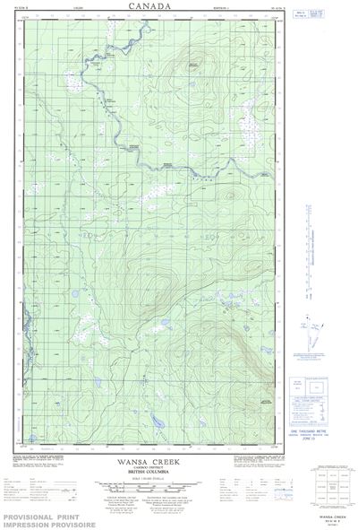 093G16E - WANSA CREEK - Topographic Map