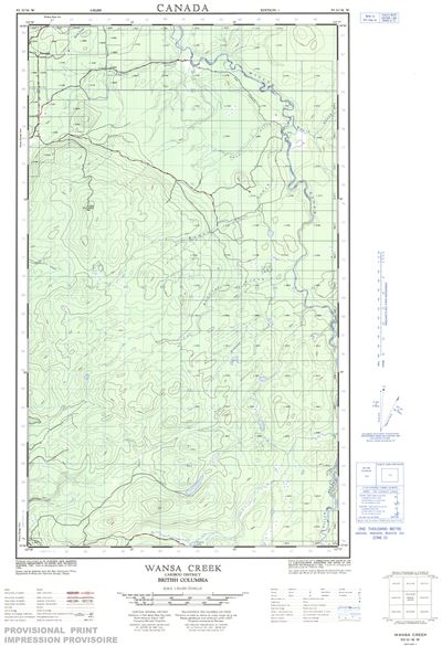 093G16W - WANSA CREEK - Topographic Map