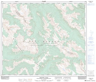 093I13 - SENTINEL PEAK - Topographic Map