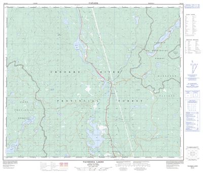 093J10 - TACHEEDA LAKES - Topographic Map