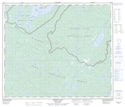 093J11 - WEEDON LAKE - Topographic Map
