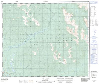 093J16 - ANZAC RIVER - Topographic Map