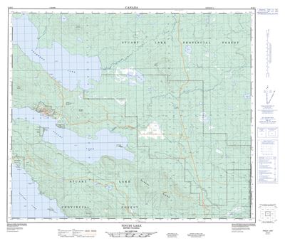 093K09 - PINCHI LAKE - Topographic Map