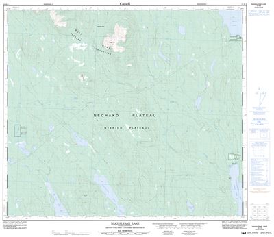 093M08 - NAKINILERAK LAKE - Topographic Map